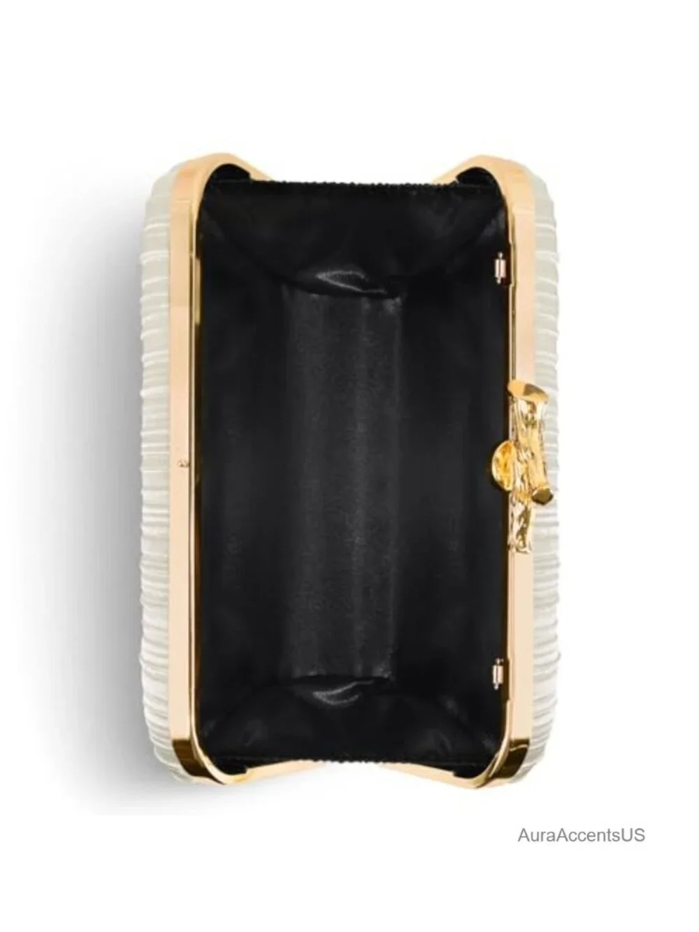 PU Leather Woven Clutch Evening Bag with Chain Strap
